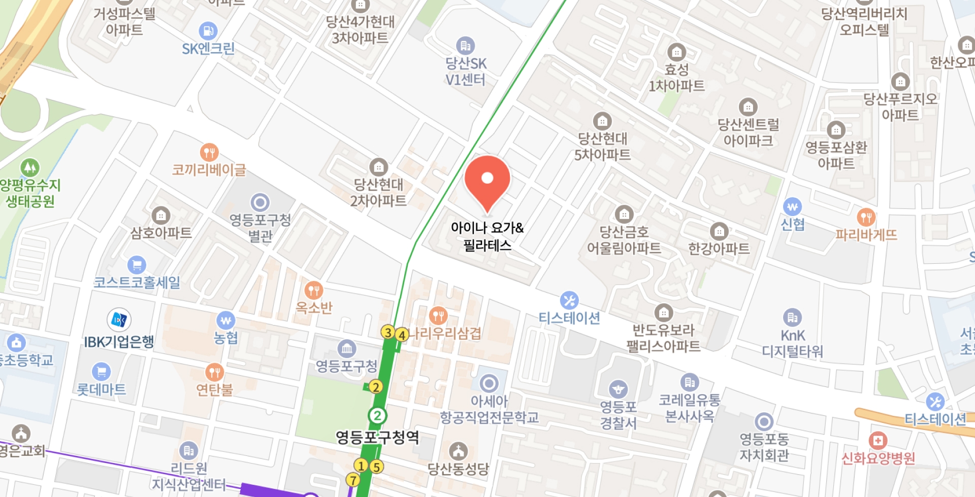 아이나 요가&필라테스 위치 지도